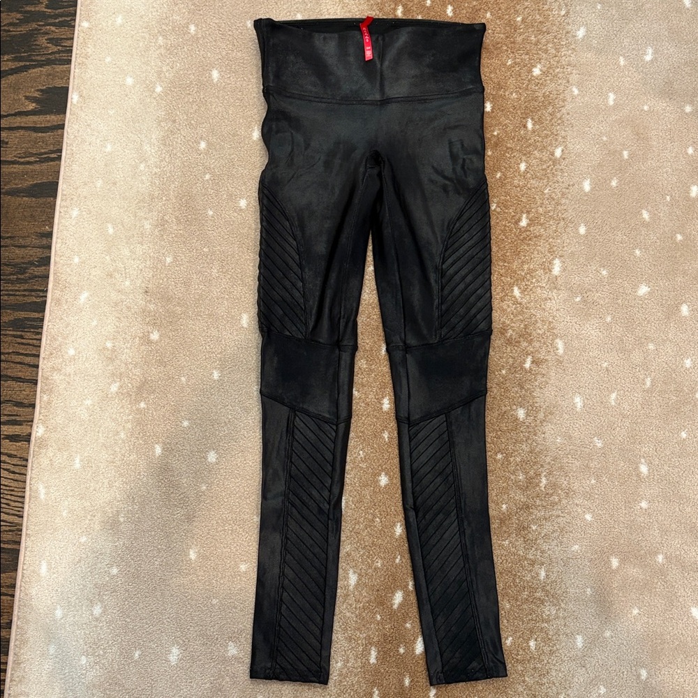 SPANX Black Moto Leggings